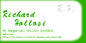richard hollosi business card