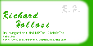 richard hollosi business card